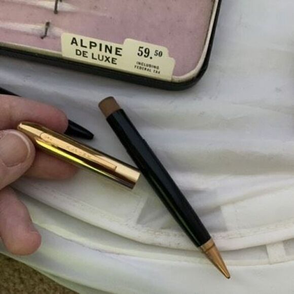 Alpine De Luxe Alpine USA Pencil Perma Matic Pen Geneva Jeweled Swiss Watch - Picture 11 of 14